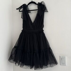 NWT Flirty Black Tulle Mini Dress